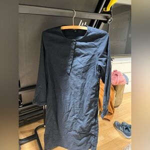 Navy Button-Up Solika dress